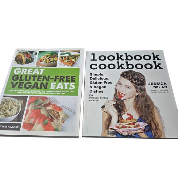 Vegan, Gluten Free Cookbooks Bundle Of 2 - Picture 1 of 10